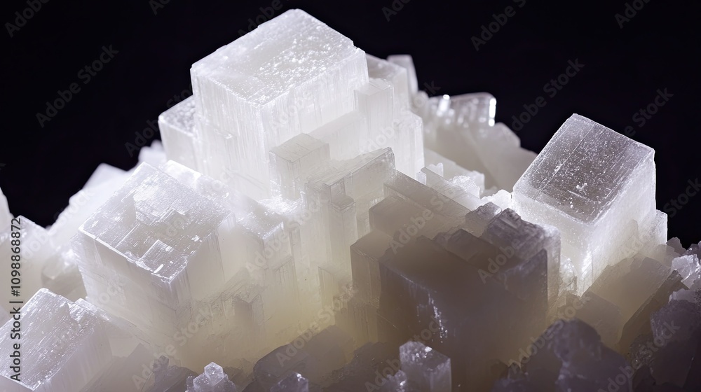 Aufkleber white crystalline structure with sharp edges and glossy surface