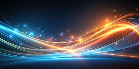 Obraz premium Futuristic shape abstract background with curved lines and glowing accents, futuristic, shape, abstract, background, design