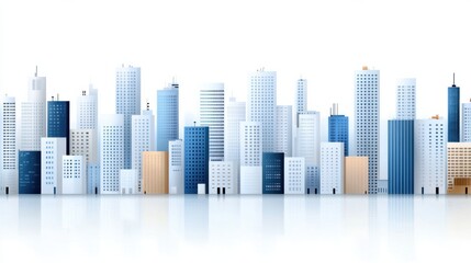 Obraz premium Abstract Urban Skyscraper Pattern Vector Art