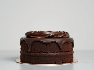 Chocolate swirls on top of a moist chocolate cake, moist chocolate cake, foodie delight