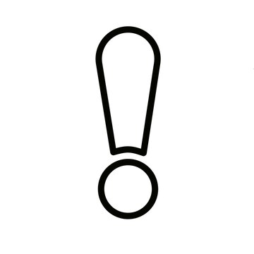 recommend clip art: exclamation mark on black outline drawing vector, exclamation mark outline on white background , exclamation mark linear design template 
