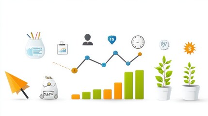 Fototapeta premium Investment Concept Vector Design for Finance and Growth