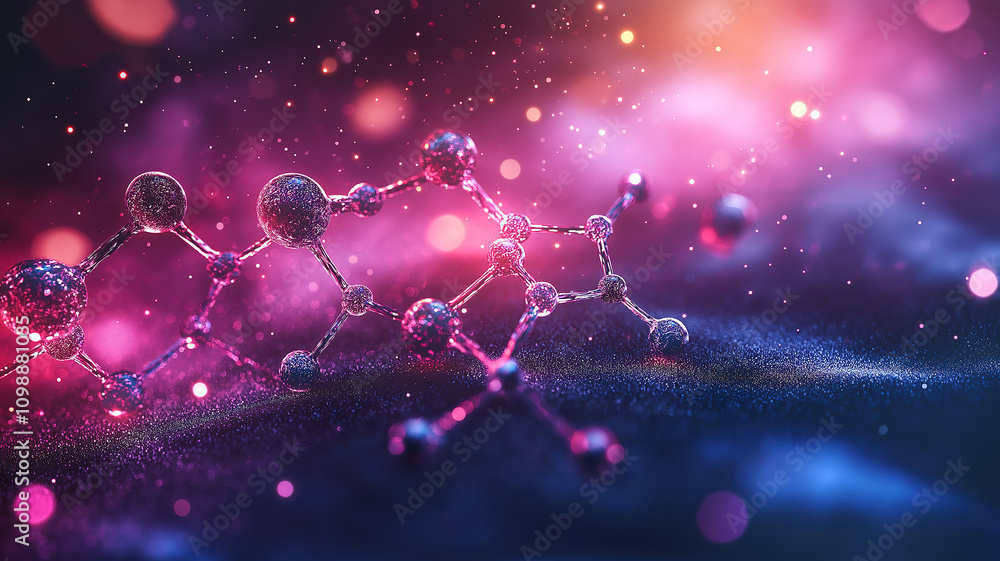 Poster futuristic abstract background blending science and technology with digital elements
