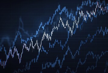 Abstract Candlestick Chart Showing Stock Market Trends