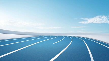 Clean Dynamic Running Track Design with Blue Surface