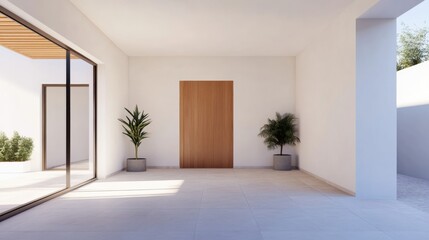 Fototapeta premium Minimalist Eco House Interior Design Concept
