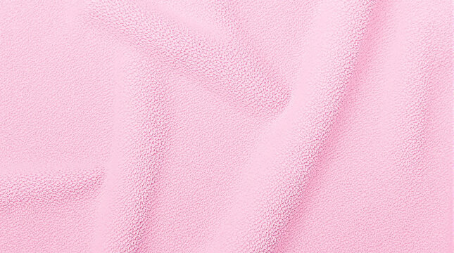 Soft, pink fabric with a subtle texture and gentle folds. Ideal for backgrounds, textures, or representing delicate materials like cotton or fleece.