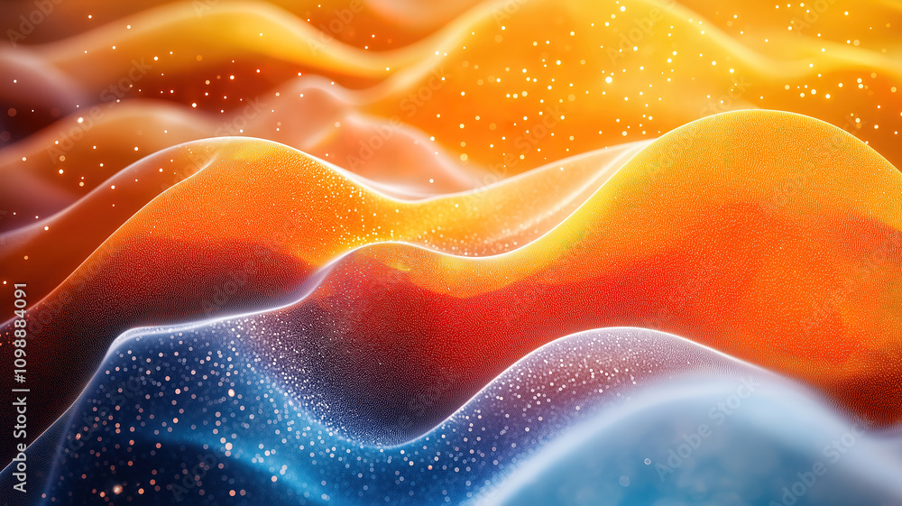 Poster technology particles connected in a mesh pattern forming an abstract background design