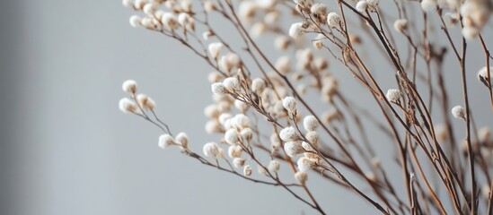 Naklejka premium Delicate Dried Flowers, Close-Up Photography