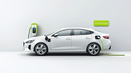 Fototapeta premium Eco-Friendly Hybrid Car Design Concept