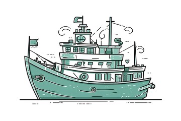 Obraz premium illustration of a ship