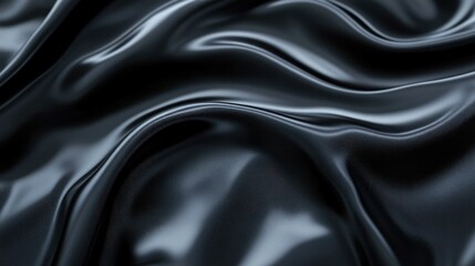 Fototapeta premium Dramatic dark grey abstract fluid texture background, with ripples and metallic surface creating an elegant and striking visual composition