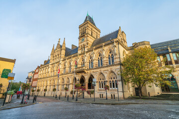 Obraz premium The Guildhall building in Northampton City and it's gothic revival architecture. England