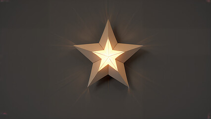 Obraz premium star with a light shining