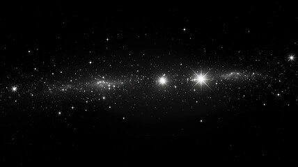 Obraz premium Night sky with sparkling stars against a black background creating a serene celestial view