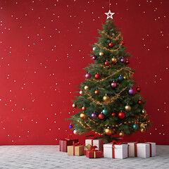 Obraz premium christmas tree with gifts