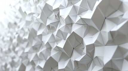Obraz premium A close-up of a white, 3D geometric pattern.