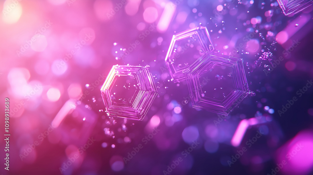 Aufkleber innovative hexagon pattern background blending science technology and medical concepts for design