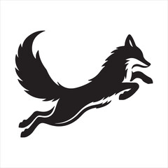 Fototapeta premium silhouette of a wolf