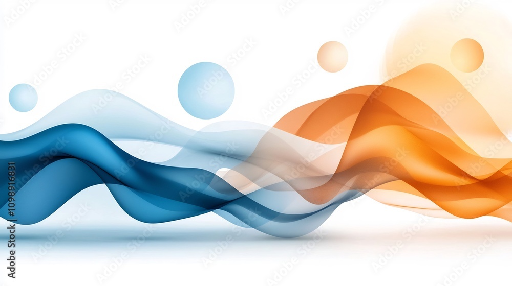 Poster Vibrant Abstract Representation of Effective Communication with Colorful Sound Waves and Speech Elements  Graphic Design Showcasing the Concept of Efficient Message Transfer Information Exchange