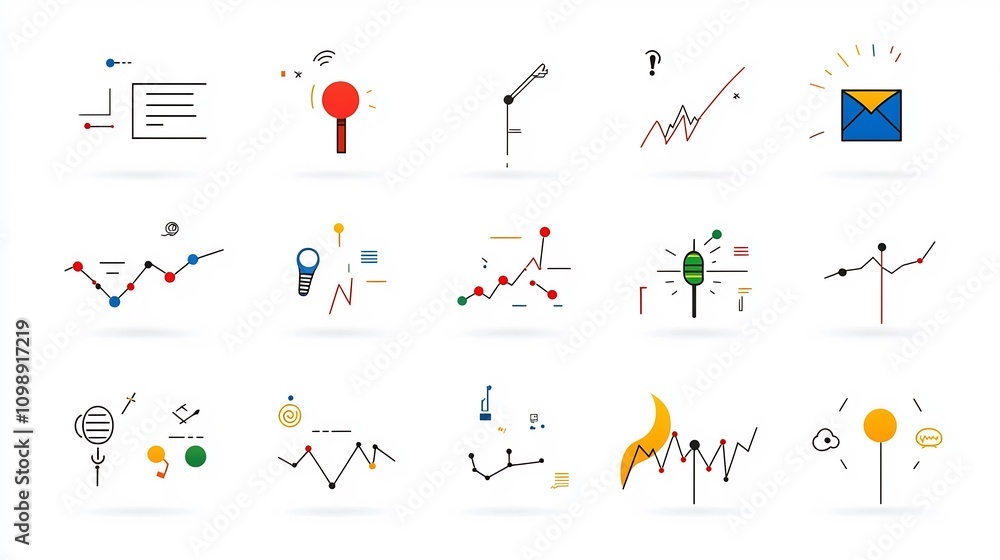 Poster Vibrant graphic showcasing a collection of speech icons surrounded by dynamic sound wave arcs representing the variations in voice intonation and audio expression