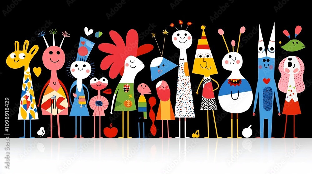Poster vibrant and creative digital depicting an expressive dialogue between characters using clear voice a