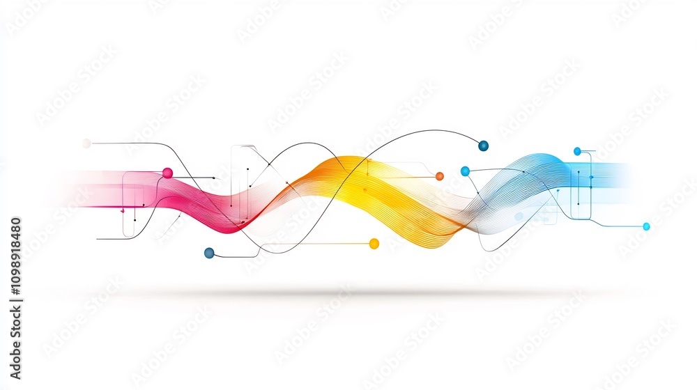 Poster vibrant fiber optic cables emitting luminous light bursts on a white background illustrating the fas