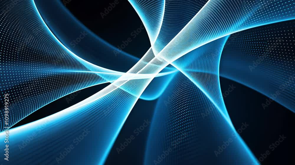 Aufkleber dynamic flowing blue light waves creating stunning movement patterns