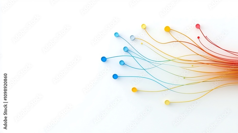 Aufkleber of fiber optic cables transmitting light signals across a telecommunication and communication networ