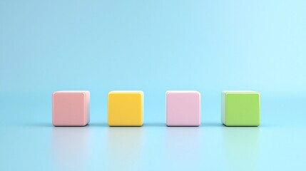 Obraz premium Colorful SWOT Analysis Blocks Representing Business Strengths and Weaknesses in a 3D Infographic for Strategic Planning Marketing Consulting and Corporate Decision Making