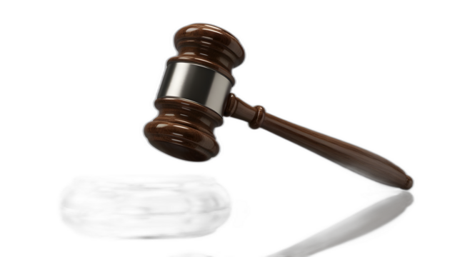 A highly detailed realistic and isolated judge day