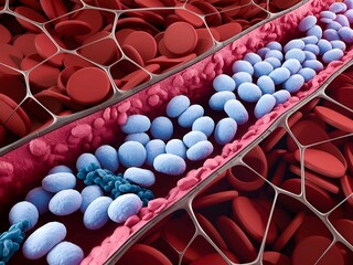 Human body cell concept image 