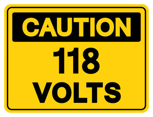 Fototapeta premium Caution 1180 Volts Tag Symbol Sign,Vector Illustration, Isolate On White Background Label. EPS10
