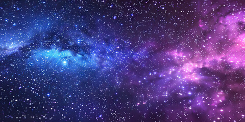 Obraz premium Purple and Blue Galaxy: A starry galaxy filled with twinkling purple and blue stars, as if one could reach out and touch the night sky