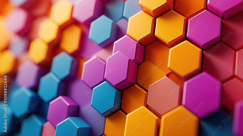 Poster geometric hexagon pattern background with abstract design for medical, technology, or science