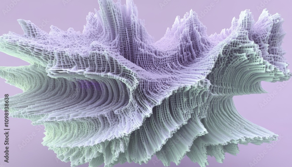 Aufkleber dynamic abstract 3d render of intricate geometric shapes and patterns in futuristic design