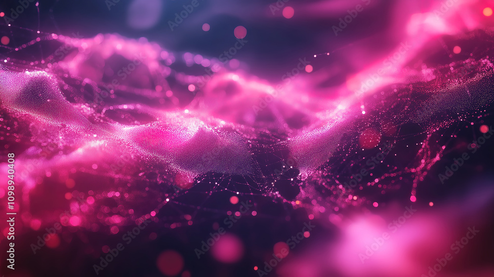 Aufkleber quantum computer technology concept with big data visualization and plexus effect
