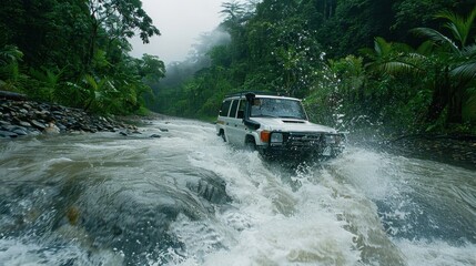 Rainforest Water Crossings: Navigate through water-filled trails in the heart of a rainforest, putting waterproofing and driving skills to the ultimate test in nature’s terrain.

