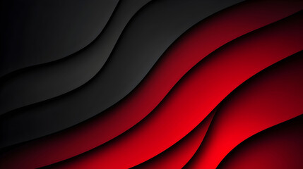 Fototapeta premium Abstract Red and Black Wave Background Design