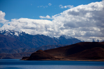The sacred lake Manasarovar in Ngari, Tibet