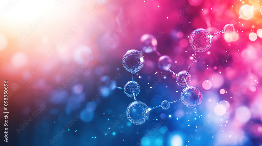 Poster futuristic abstract background blending science and technology concepts with modern design