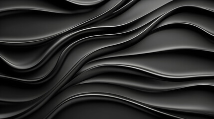 Fototapeta premium Abstract Black Wavy Lines Smooth Surface Design