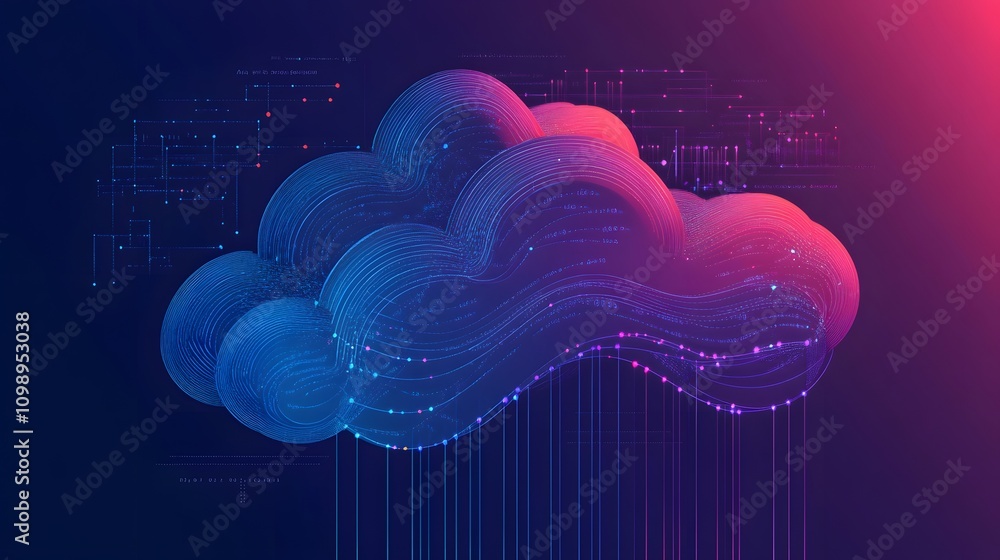 Fototapete scalability: the dynamic scaling of it resources in real-time, with expanding and contracting data s