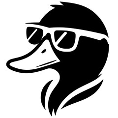 Summer duck silhouette