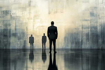 Obraz premium The Path to Success: A Business Vision of Leadership, Ambition, and Team Dynamics