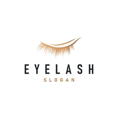 Eyelash Logo, Simple Design for Women's Care Beauty Business Brand Illustration Template