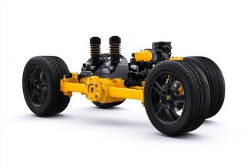 A four-wheel-drive SUV axle system, with close attention to its rugged differential and driveshaft