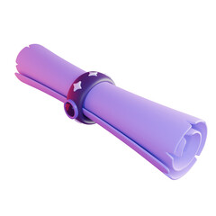 Scroll Spell Cute Witchcraft 3D Icons