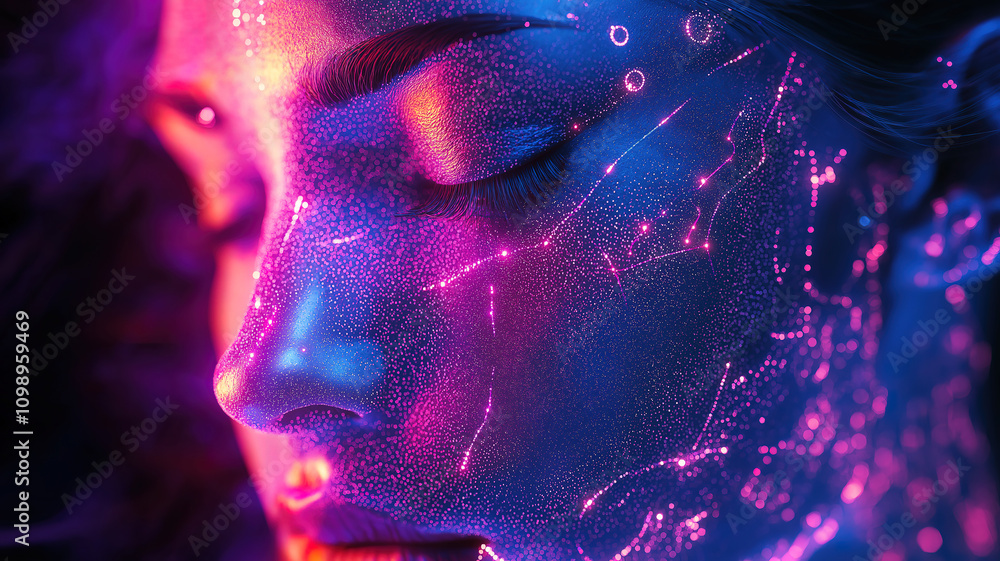 Poster technology web background showcasing virtual concepts for futuristic designs