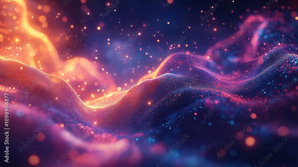 Aufkleber big data flow technology and data science concept focusing on data research, mining, and analytics